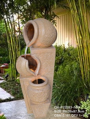 China Fontes de água decorativas de Polyresin dos potenciômetros de 39 polegadas fornecedor