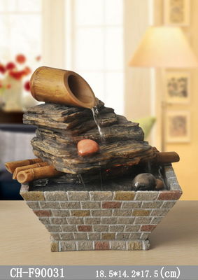 Montanha com a fonte de água norte-americana clássica de bambu da sala de visitas da decoração de interiores da casa do estilo com diodo emissor de luz fornecedor