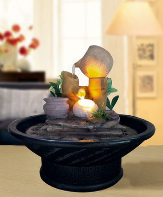 do Tabletop home de bambu tradicional da sala de visitas da decoração de interiores de 20x18.5cm fonte de água interna Polyresin fornecedor