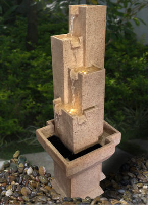 Fonte de água luxuosa leve do arenito da decoração do jardim fornecedor
