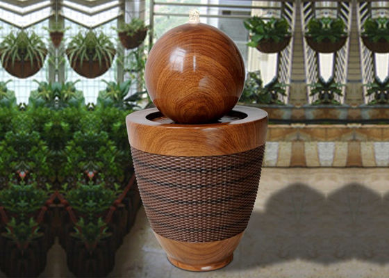 Fonte de água de madeira do efeito do Rattan da base da elipse da bola fornecedor