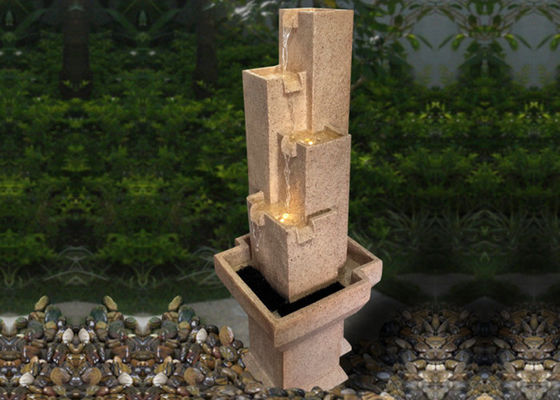 Fonte de água luxuosa leve do arenito da decoração do jardim fornecedor