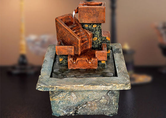 Do Tabletop americano da fonte do estilo do tijolo vermelho H16.5CM de Polyresin faculdade criadora pequena do artesanato do presente da decoração do escritório do ornamento fornecedor