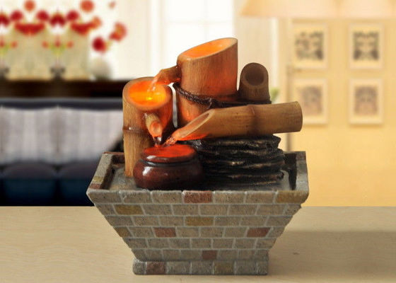 Fonte de água interna do Tabletop home de bambu tradicional da sala de visitas do armário da tevê da decoração de interiores com diodo emissor de luz fornecedor